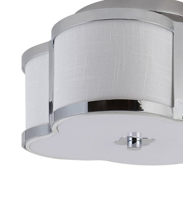 Quatrefoil Scalloped Shade Metal Classic Glam LED Flush Mount - JONATHAN Y